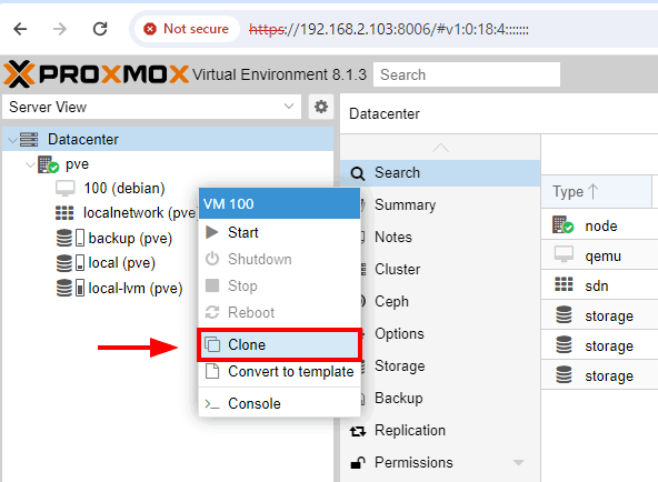 Clonar VMs desde una plantilla en Proxmox VE