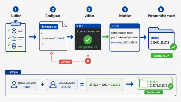Aprende Cómo mapear usuarios con userns-remap en Docker