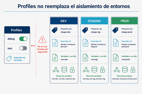 Aprende a cómo separar servicios y entornos con profiles de Docker Compose